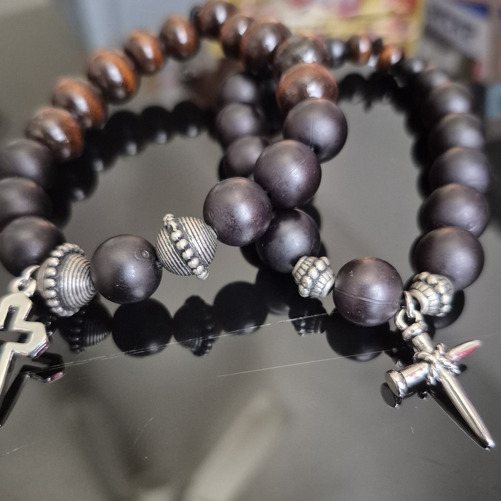 Handmade Mala Clay Braclet Set! - Picture 1 of 10